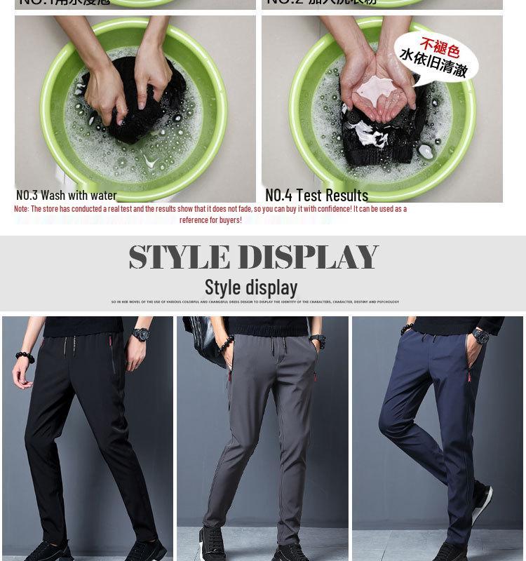 Korean Style Mens Slim Fit Black Joggers - Spring/Autumn Trend