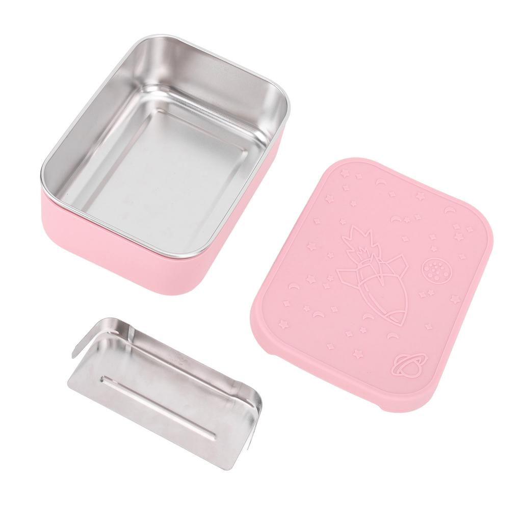 Edelstahl Lunchbox 850ml Auslaufsicher Versiegelt Bento Box mit Beweglicher Trennwand für Schule Büro Picknick