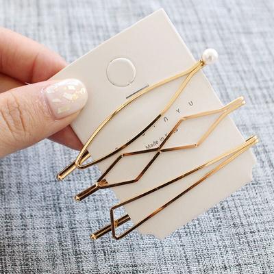 3-5 Stück/Set Perle Metall Gold Haarspange Haarklammer Haarspange Stirnband Haarnadel Kopfschmuck Haarstyling-Werkzeug