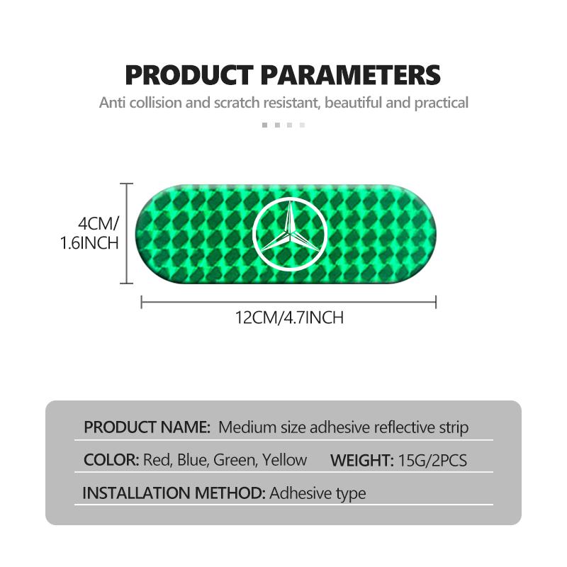 AABIB1 For Benz Car Reflective Stickers Warning Reflective Tape Decorating Accessories Exclusive AMG W124 W203 W204 SPRINTER V CLASS