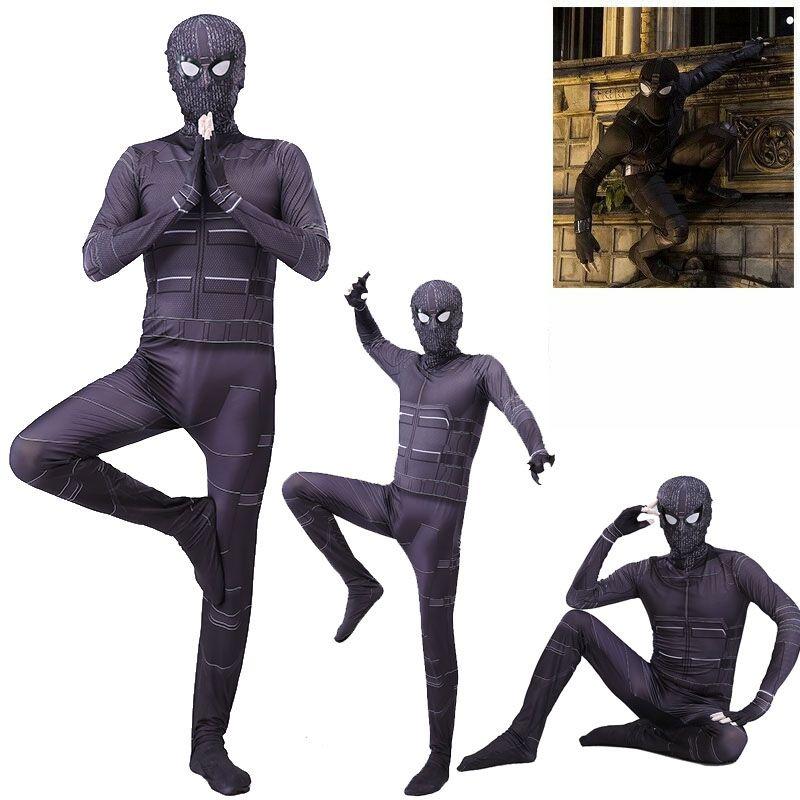 Spider-man Far From Home Stealth Suit Cosplay Costume Zentai Bodysuit With High Elasticity