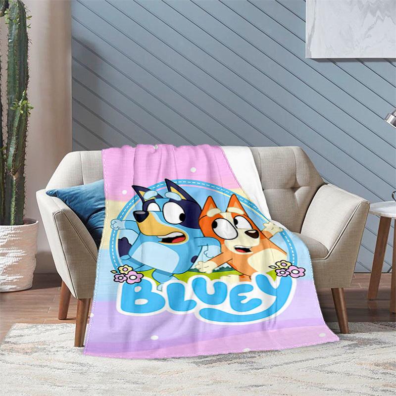 Bluey Blanket Suitable All Seasons Soft Comfortable Sofa Office Home Blanket Holiday Birthday Gift Bluey 128 140