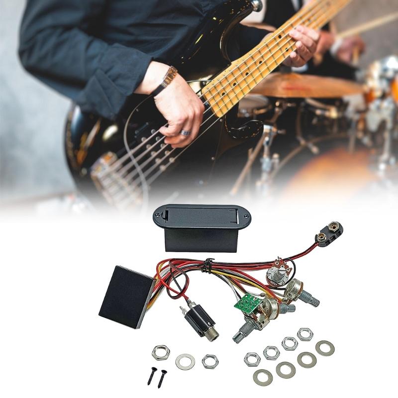 Electric Bass Amplifier Pickup Set Music Production Accessory for Precise Sound Adjustment and Various Tone Control