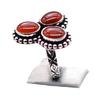 Red Carnelian Natural Gemstone Antique Silver Plated Ring US Size-7 R 5346