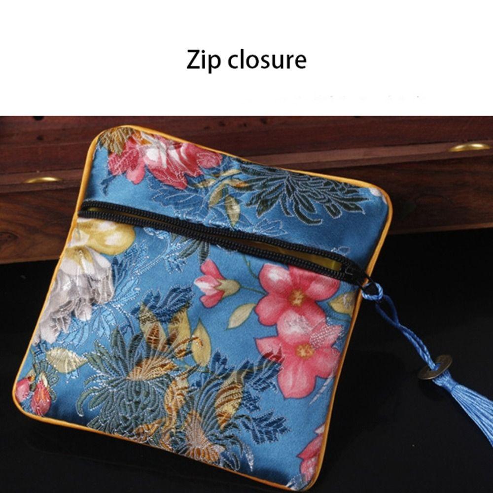 Tassel Embroidery Coin Pouch Cloth Chinese Style Coin Pouch Portable Cloth Wallet  Ladies