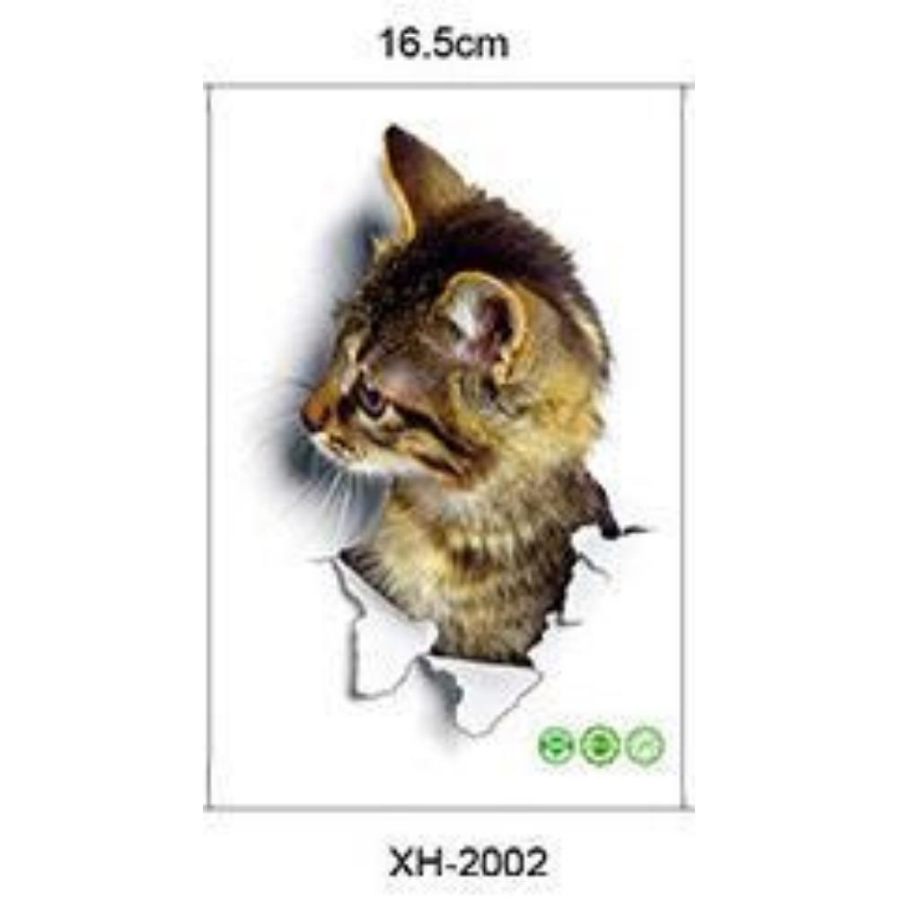 Various Cute Kitten Animal Cartoon Cat Wall Sticker 3D Vivid Baby Kid Room Bathroom Decors  Toilet Sticker