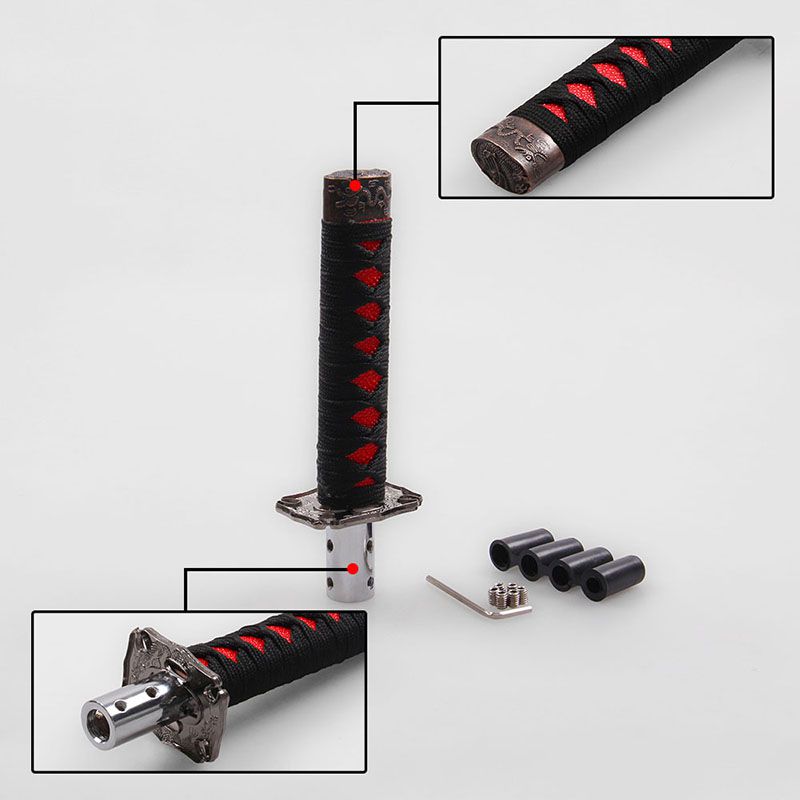 Elegante Universelle Samurai-Schwert-Schaltknauf Aus Hochwertigem Metall Mit 15cm Höhe