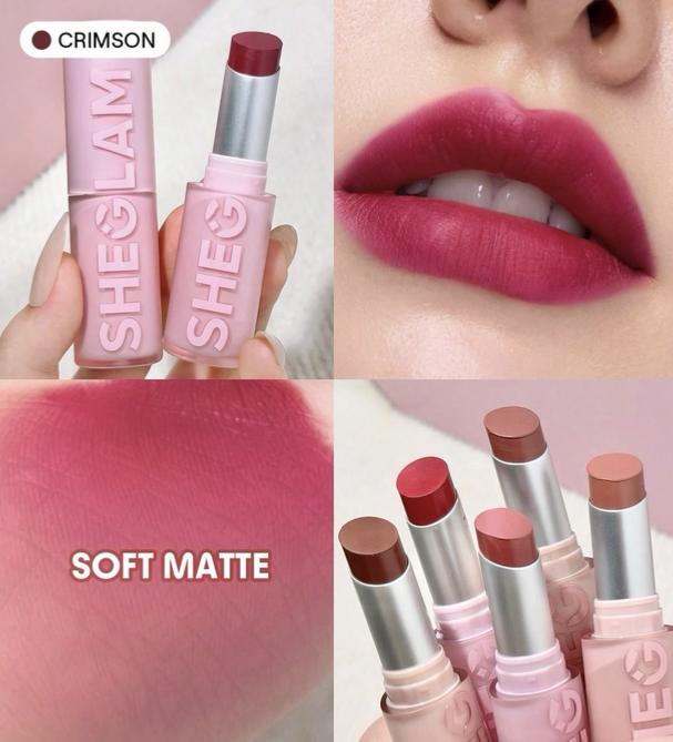 Sheglam's New Lightweight Matte Matte Autumn and Winter Lipstick Lip Veil Cushion Is Not Drying Out