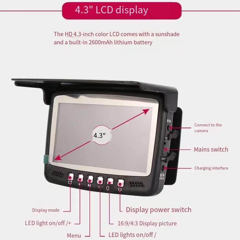 4.3Inch Visual Fishing Tool Underwater Camera Can Be Used for Fishing In Summer and Winter