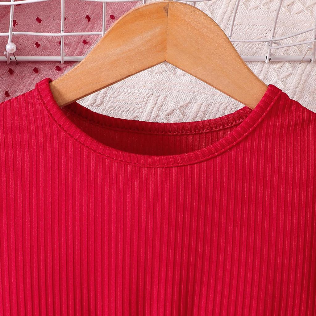 Girls' Korean Style Princess Dress - Summer 2025, Puffy Tulle, Cotton Short Sleeve