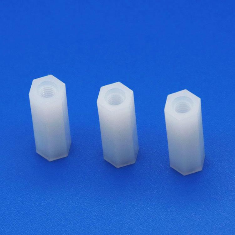 White M3 Nylon Double-Ended Standoff Hex Socket Threaded Plastic Spacer Stud
