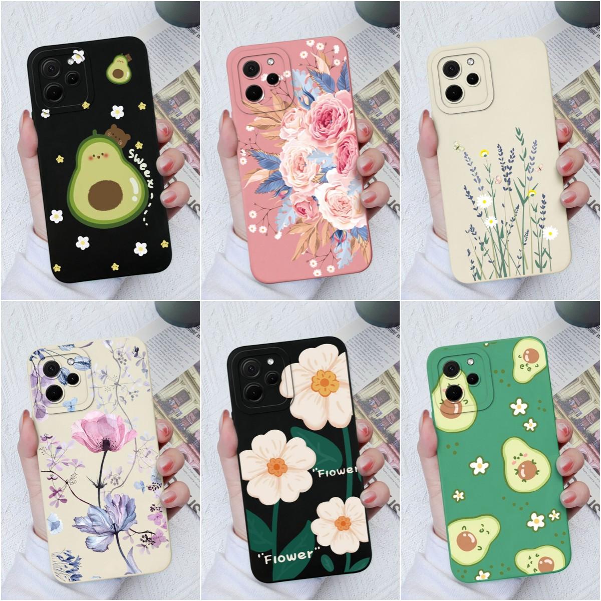 

Силиконовый чехол для Honor X8A X7A 9X Pro 30 50 70 Lite 60 SE Magic5 Pro Fashion Avocado Matte Soft Square Back Cover Защита камеры для Honor Bumper