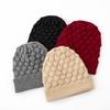 Women 100% Pure Cashmere Beanie Hat Textured Pattern Knit Winter Warm Soft Slouchy Skullies Cap Cold Weather Accessory