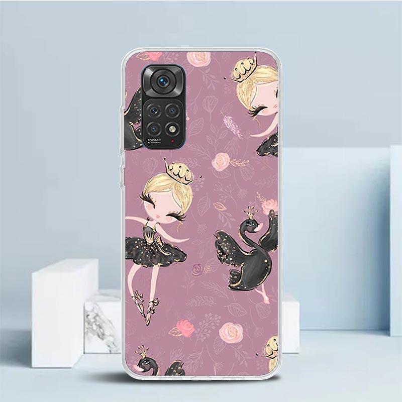 Black Swan Noble Phone Case For Xiaomi Redmi Note 15 14 14S 13 12S 12 Pro Plus 11S 11 11T 11E 10S 10 + Soft TPU Back Cover Redmi