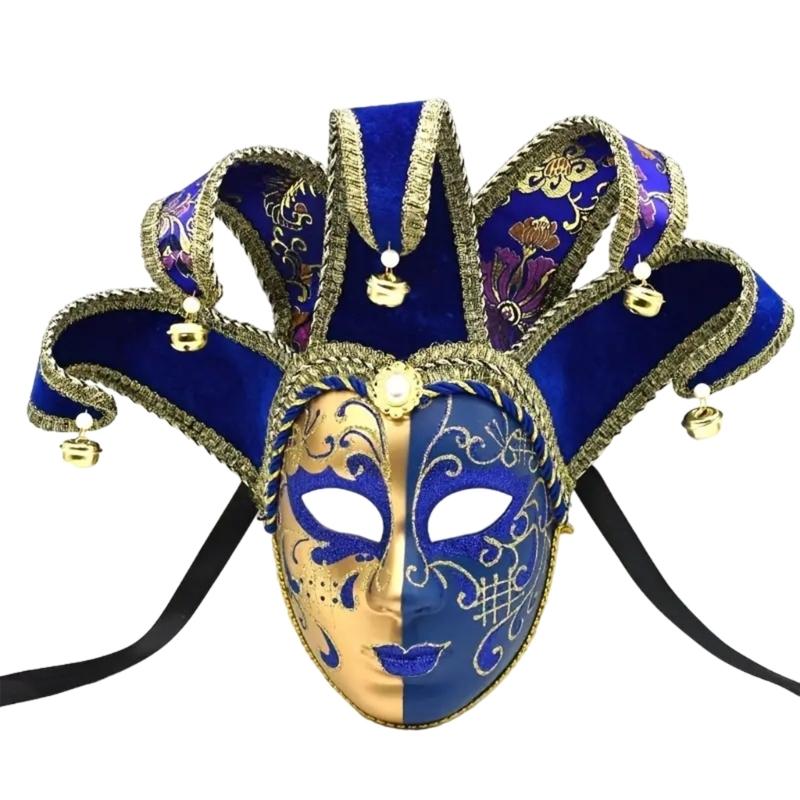 Masquerade Mask Jester Mask Halloween Costume Mask Venetians Mask Mardi Gras Mask Carnivals Mask for Halloween Party