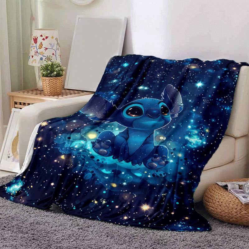 1pc Stitch Printing Blanket - Soft, All-Season Throw for Living Room, Bedroom,Travel