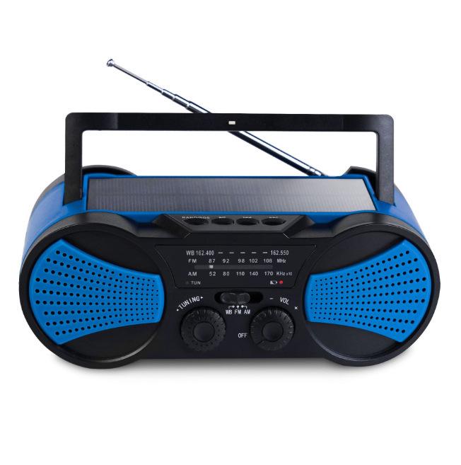 

Solar-Powered Multifunctional Radio with Hand Crank and MP3 Player 4000mAh синій
