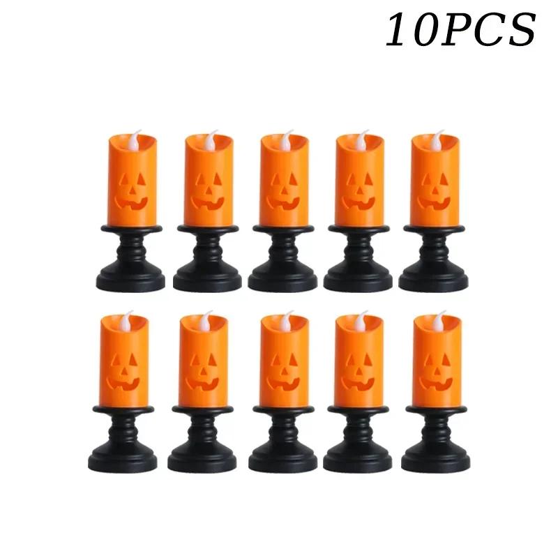 1-20PCS Halloween Pumpkin LED Lantern Flameless Candle Light Creative Night Lamp for Indoor Outdoor Decoration Festival Prop Use