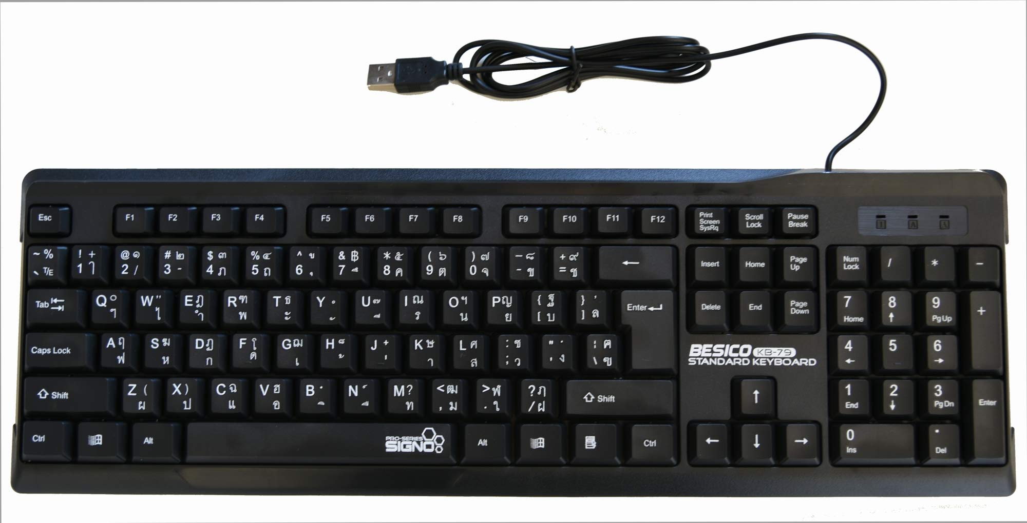 

No brand Thai keyboard USB connection product (black) чорний