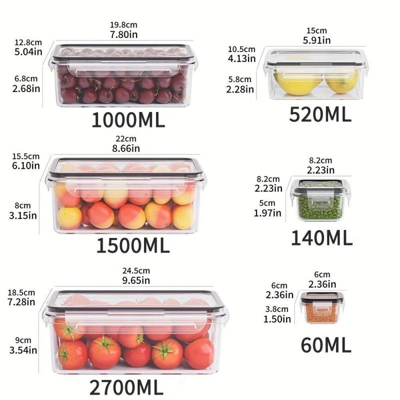 

12-Piece Airtight Food Storage Containers BPA Free Leakproof Fridge Organizer Kitchen Stackable Meal Prep Fresh Storage Box Set