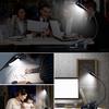 4 LED Reading Lamp Rechargeable and Flexible Gooseneck Nightlight Desktop Clip Light with Stand Music Stand Light