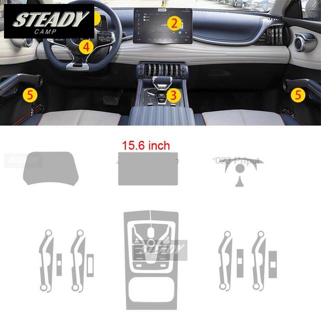 For BYD Atto 3 Yuan Plus   Car Interior Center Console Transparent TPU Protective Film Anti-scratc Accessories