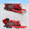 Exhaust Alloy Kaidiwei Fire Truck Model Toy With Sound And Light Functions