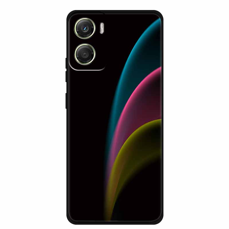 Flowers Case For Motorola Moto G06 G 06 4G Soft Silicone Phone Cover Funda Black TPU Protective Bumper Back Fashion Coque Shell