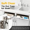 Double Set Waterproof Plastic Drawer Trays With Gentle Shut Mechanism For Home Practical Bathroom Organizers