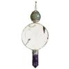 Crystal Dowsing Pendulum With Chain, Sphere Circle Point