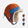 Unisex Fleece-Lined Aviator Hat With Ear Protection Warm Winter Cap Adults Kids Embroidered Round Top Short Brim