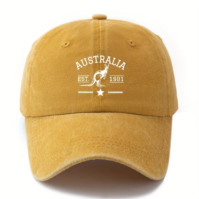 """AUSTRALIA" Känguru Baseballkappe | Vintage gewaschener Trucker, Unisex für Reisen Camping & Outdoor"""