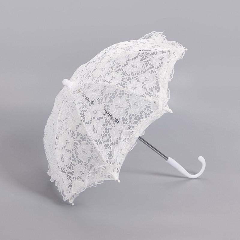 Elegant Lace Parasol for Wedding and Theme Party Dressingup Flower Pattern Craft Umbrella Props Photography Accessories