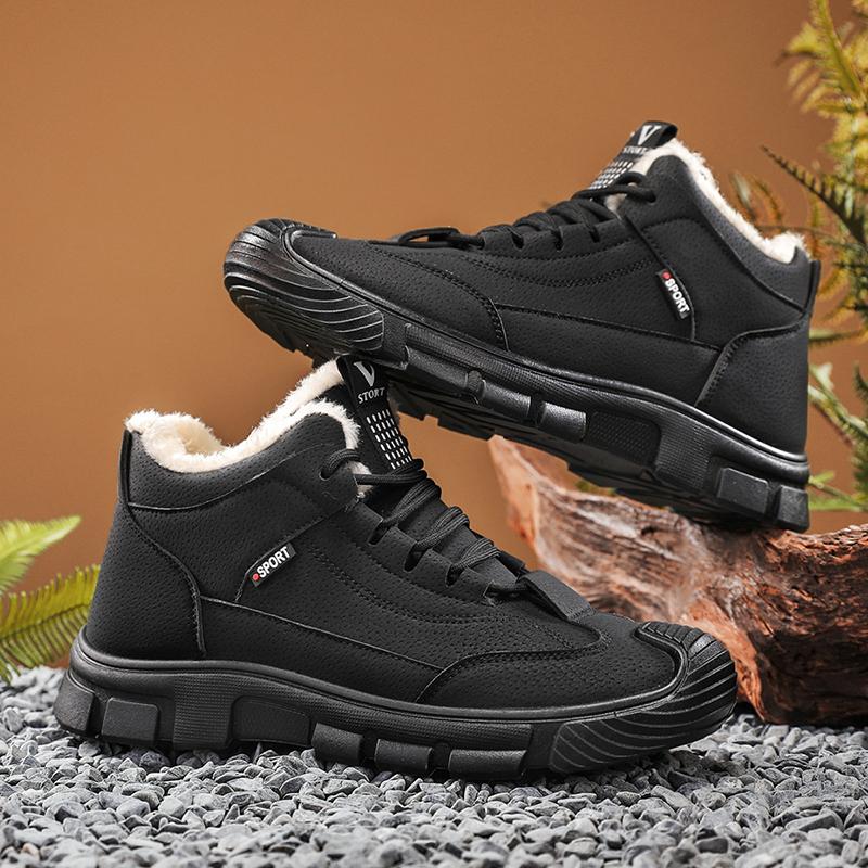 Bavlněné boty 2024 Pánské Zimní Nové Vysoce kvalitní Kožené Obličej Proti Studené Tenisky Teplé Venkovní Turistika Neklouzavé Ležérní Krátké boty