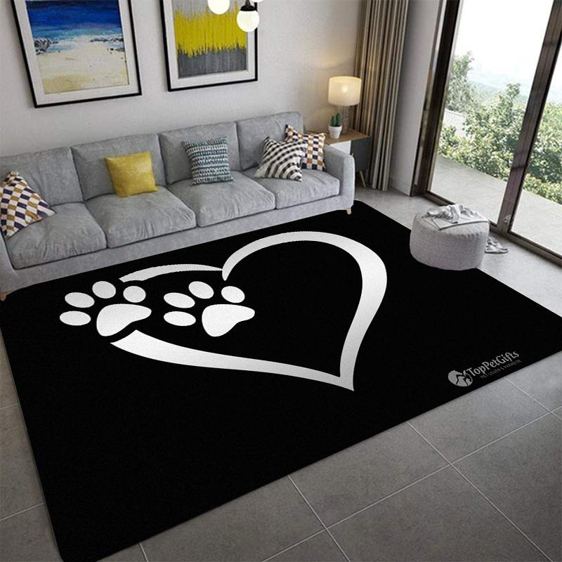 D-Dogs Paws Printed Carpet Fashion Yoga Mat Non-Slip Carpet Bedroom Decoration Outdoor Carpet Bedroom Birthday Gift