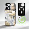 M-Mosaic Art Painting Phone Case For iPhone 17 16 15 14 13 12 Pro Max Plus for Mirror Wireless Magnetic Cover