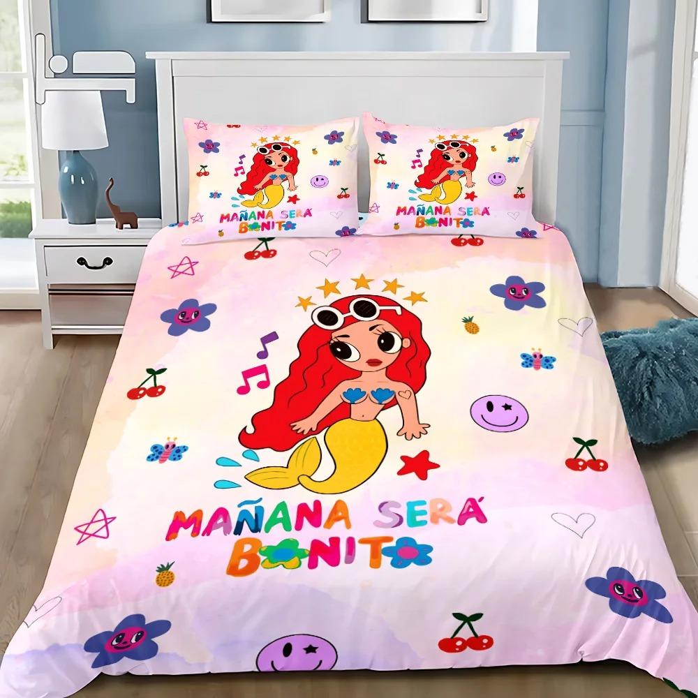 Schönes Karol G Manana Bettbezug Kissenbezug Bettwäsche Set Erwachsener JungeMädchen Schlafzimmer Dekoration Kinder Geschenk Einzel Doppel Große Größe