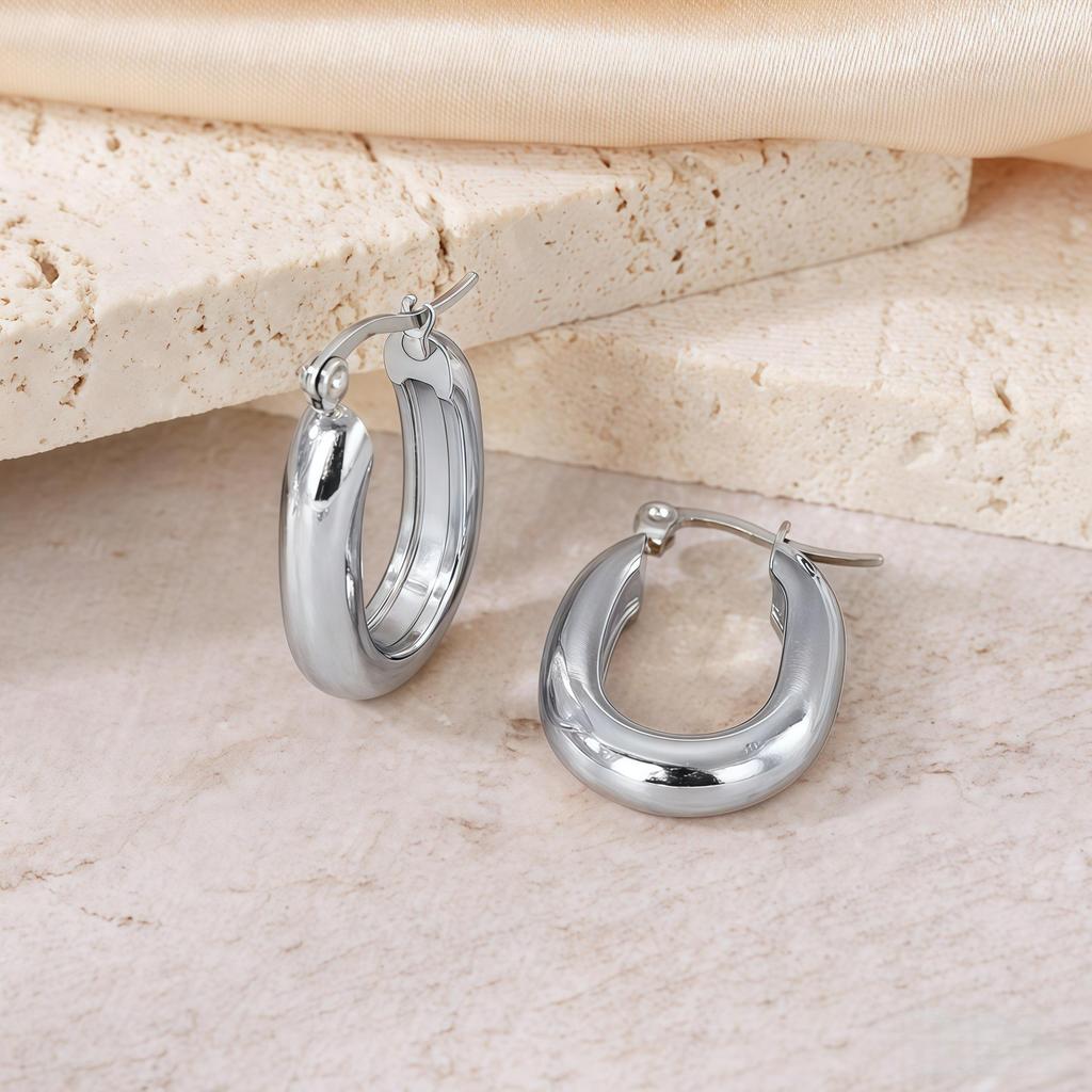 European Classic Hoop Earrings: Versatile, High-End, Fade-Resistant for Women