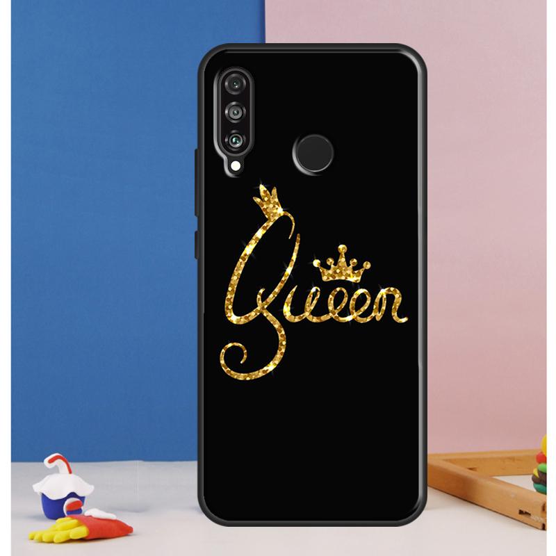 Cute King Queen Crown Case For Huawei Nova 10 9 SE 8i 11i 12i 12s Y60 Y61 Y70 Y90 Y72 Y73 Y91 P60 Pro P30 P40 Lite