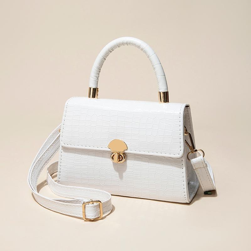 Unterarmtasche Damentasche Neue Umhängetasche Kleine Tasche Krokodilmuster Handtasche Lederstrukturierte Baguette-Tasche