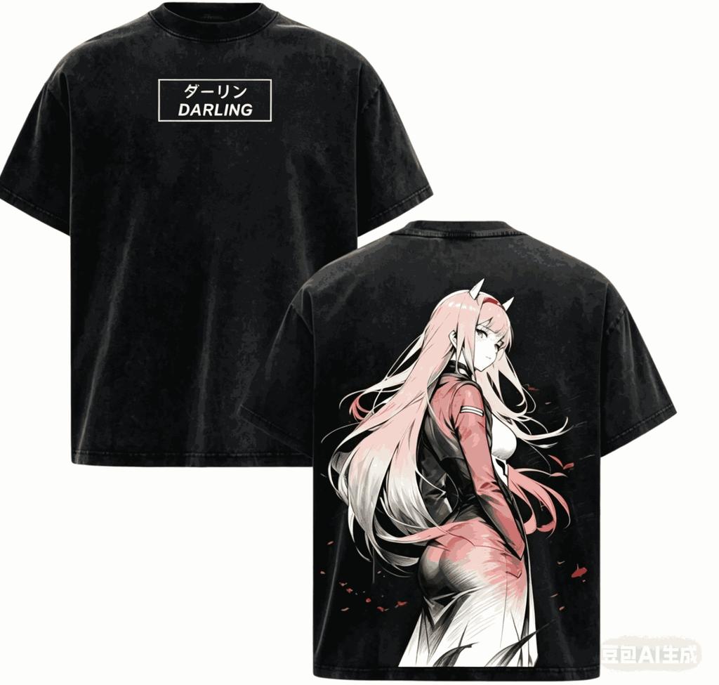 DARLING In the FRANXX T Shirt Personality Clothes New Model Anime T-shirt Yearround Clothing Plus Size Unisex Streetwear Trendy Couples