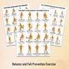 3Pcs Tai Chi Workout Posters Seated Exercise Chart with 16 Gentle Chair Yoga Movements Tai Chi Instructions for Beginners Seniors