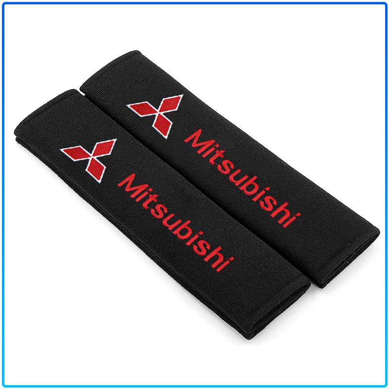 2Pcs Car Safety Belt Shoulder Cover Pad Plush Seat Belt Shoulder For Mitsubishi Lancer Lancer ASX Outlander 2 3 Pajero Mirage Exzos Pajero 4