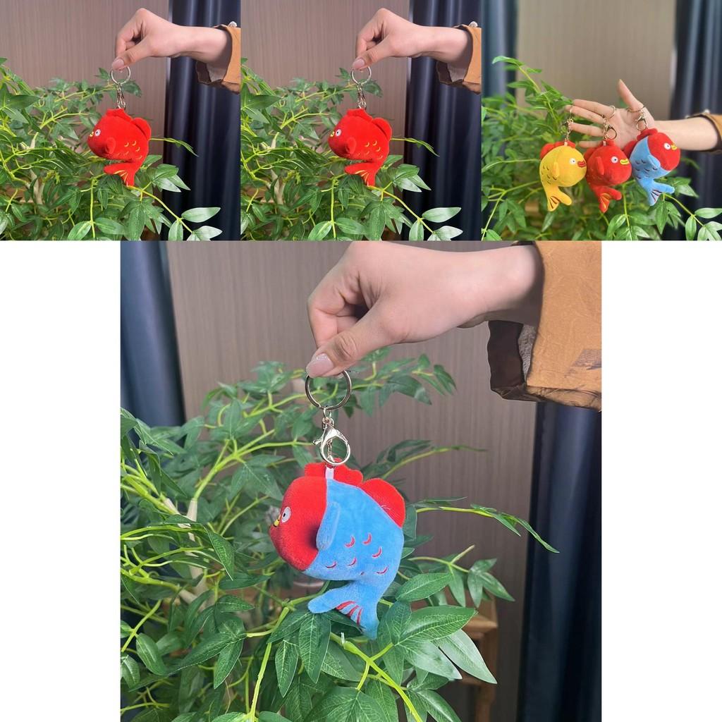 Unique And Charming Wenchang Fish Plush Toy Keychain Adorable Collectible Decoration