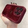 Wine Red Heart Pattern Phone Case For iPhone 17 16 15 14 13 12 11 Pro Max Silicone Cover For iPhone XS X XR 7 8 Plus 16E Fundas