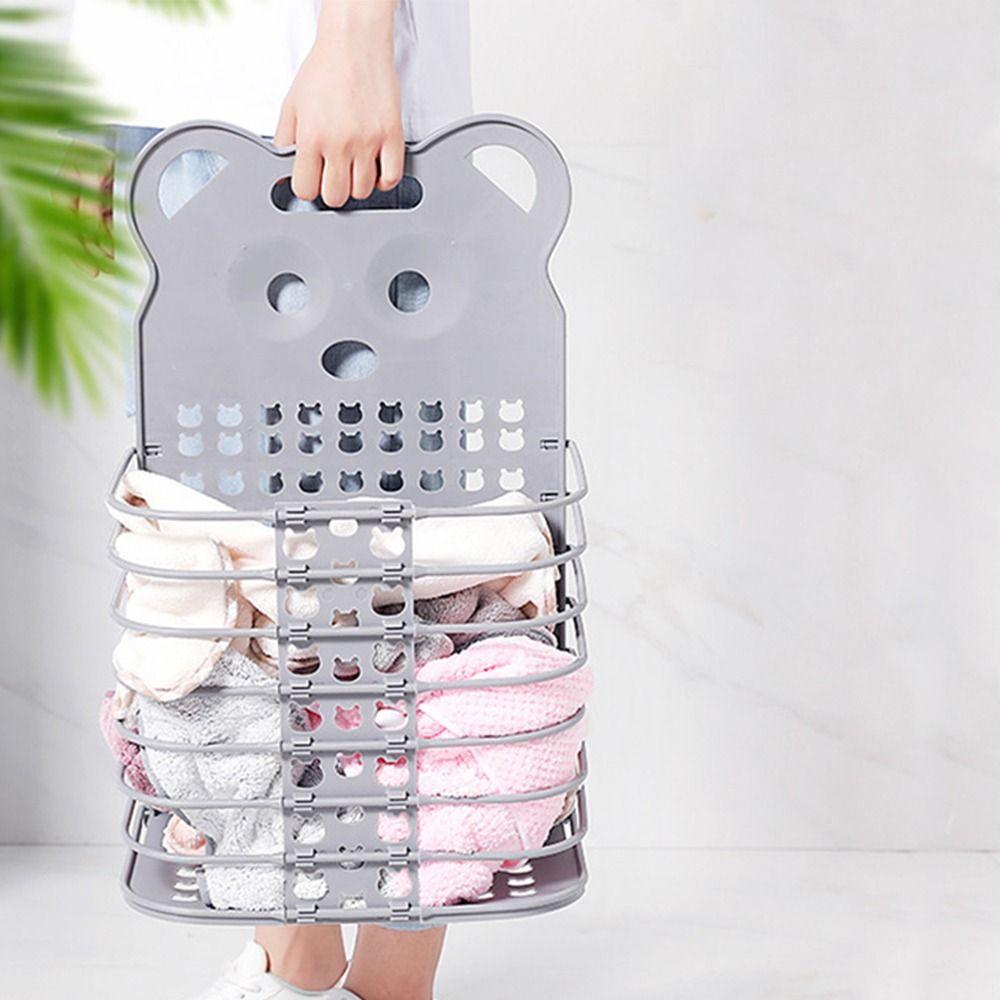 with Handles Wall-mounted Laundry Basket Foldable Dirty Clothes Organizer  for Bathroom