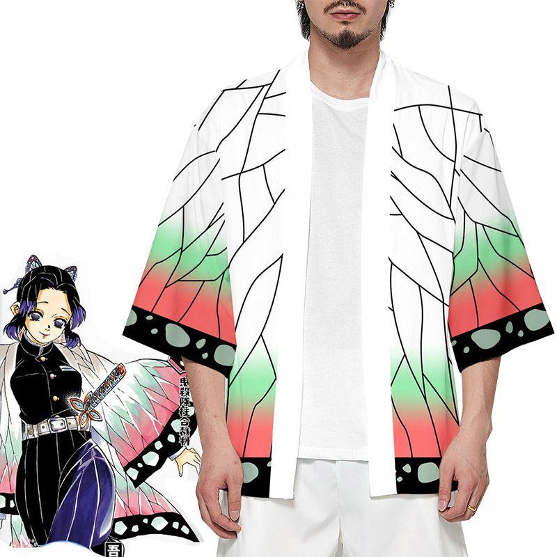 Cozy And Breathable Demon Slayer Kimetsu No Yaiba Kochou Shinobu Cosplay Loose Haori Coat Tops