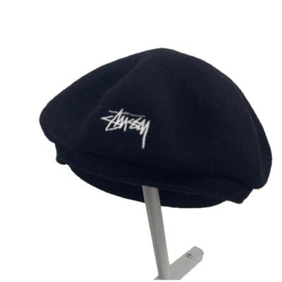 Used [Price Reduction Available] STUSSY Stussy Beret Black Embroidered Logo