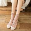 Fashion Cute Korean Style Girls Ladies Casual Crew Socks Colorful Flower Women Cotton for Spring Winter Happy Creative Gifts