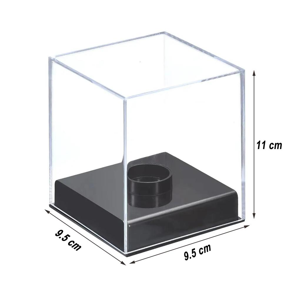 

Витрина для бейсбольных мячей с подставкой Акриловая Прозрачная Держатель для гольфа и тенниса Квадратный куб Защита для мяча Сувенир Автограф Дисплейная коробка 9.5x9.5x11cm